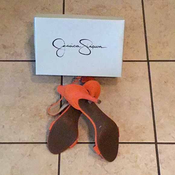 Jessica Simpson” Sandals & gold studs(10)🍊 - Picture 5 of 5